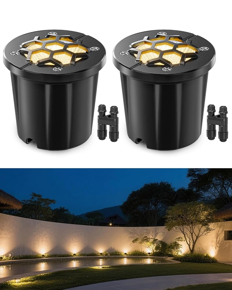 12W Low Voltage In-Ground Landscape Lights, IP67 Waterproof