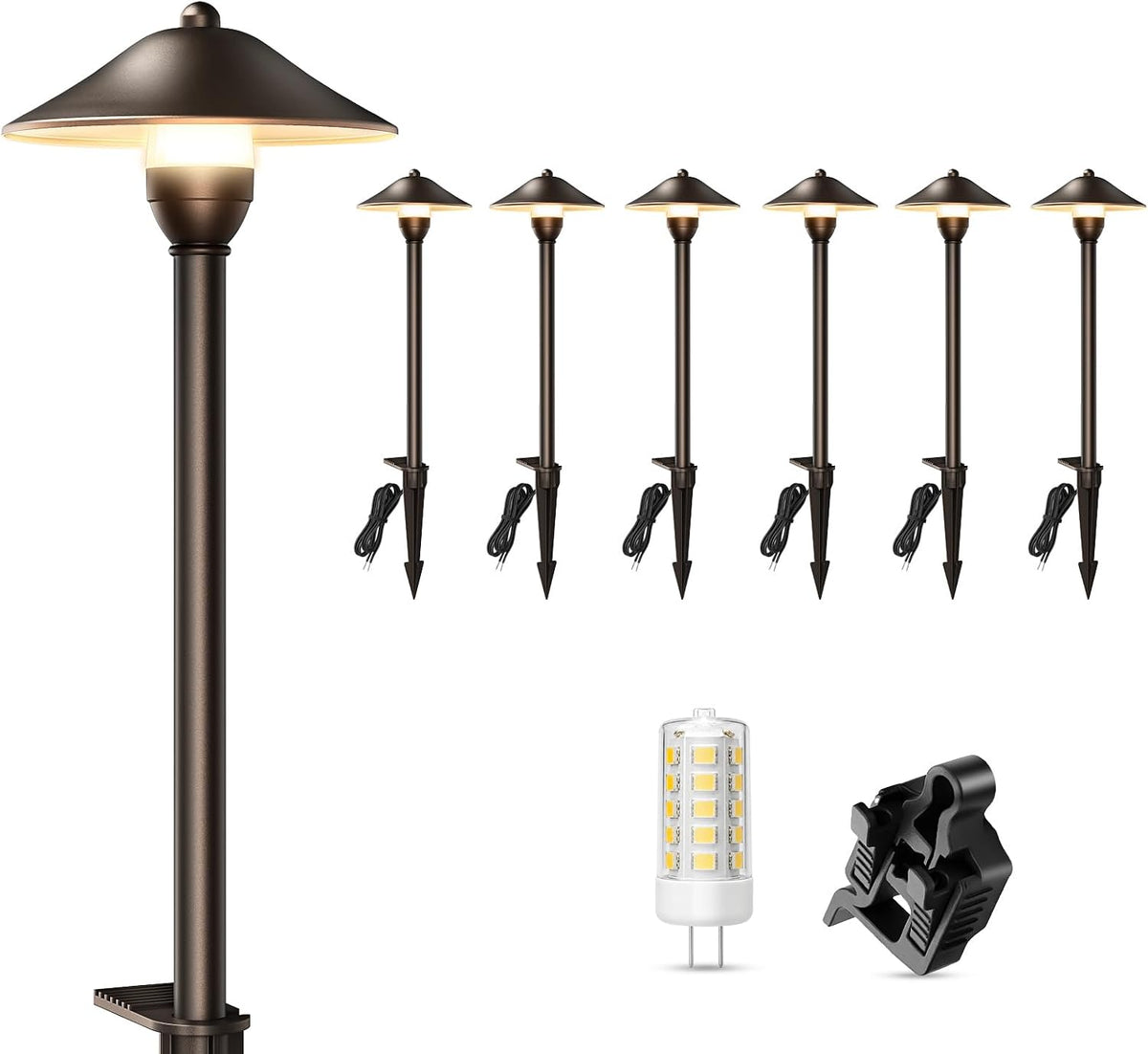 Low Voltage Pathway Lights with 3W 2700k Replaceable Bulb