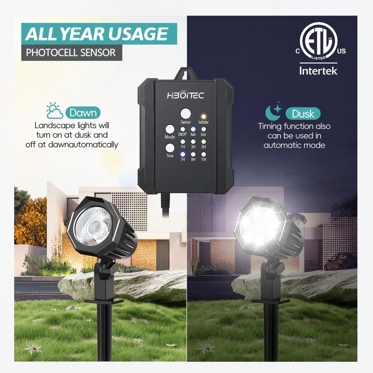 65W / 100W Low Voltage Landscape Transformer with Timer & Photocell Sensor