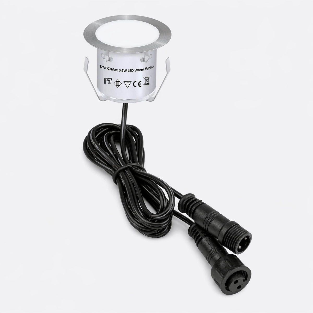 HIBOITEC Kits de lumières de pont à LED encastrées (lot de 16) 12V Lumières de paysage basse tension IP67 Éclairage extérieur étanche pour marches d'escalier, terrasse, sol, décoration de jardin, Blanc