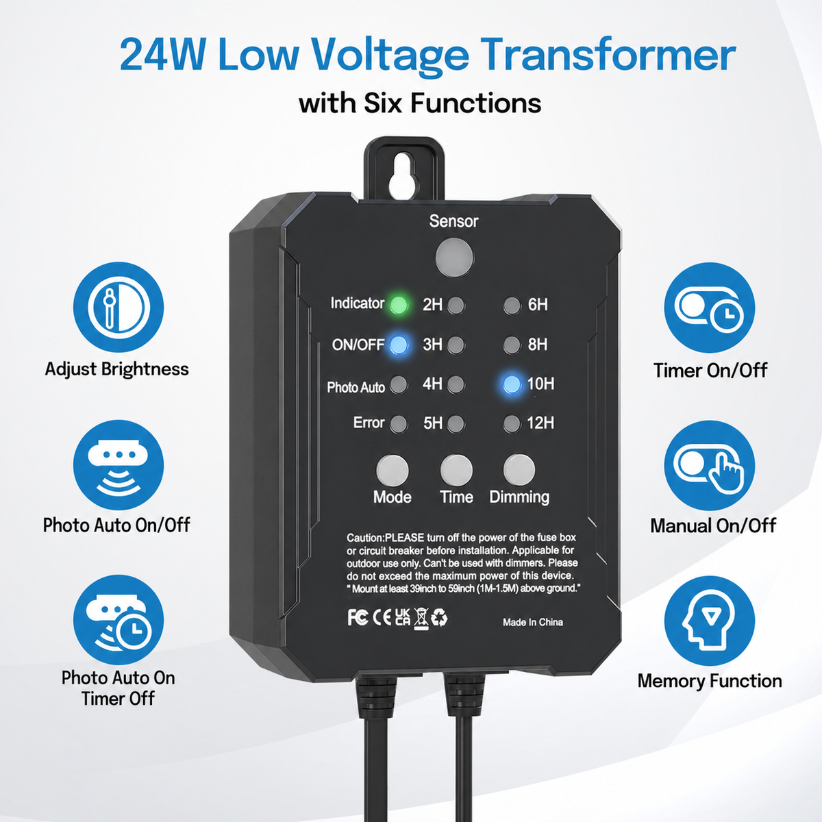 Low Voltage Deck Lights Kit with Transformer, IP67 Waterproof