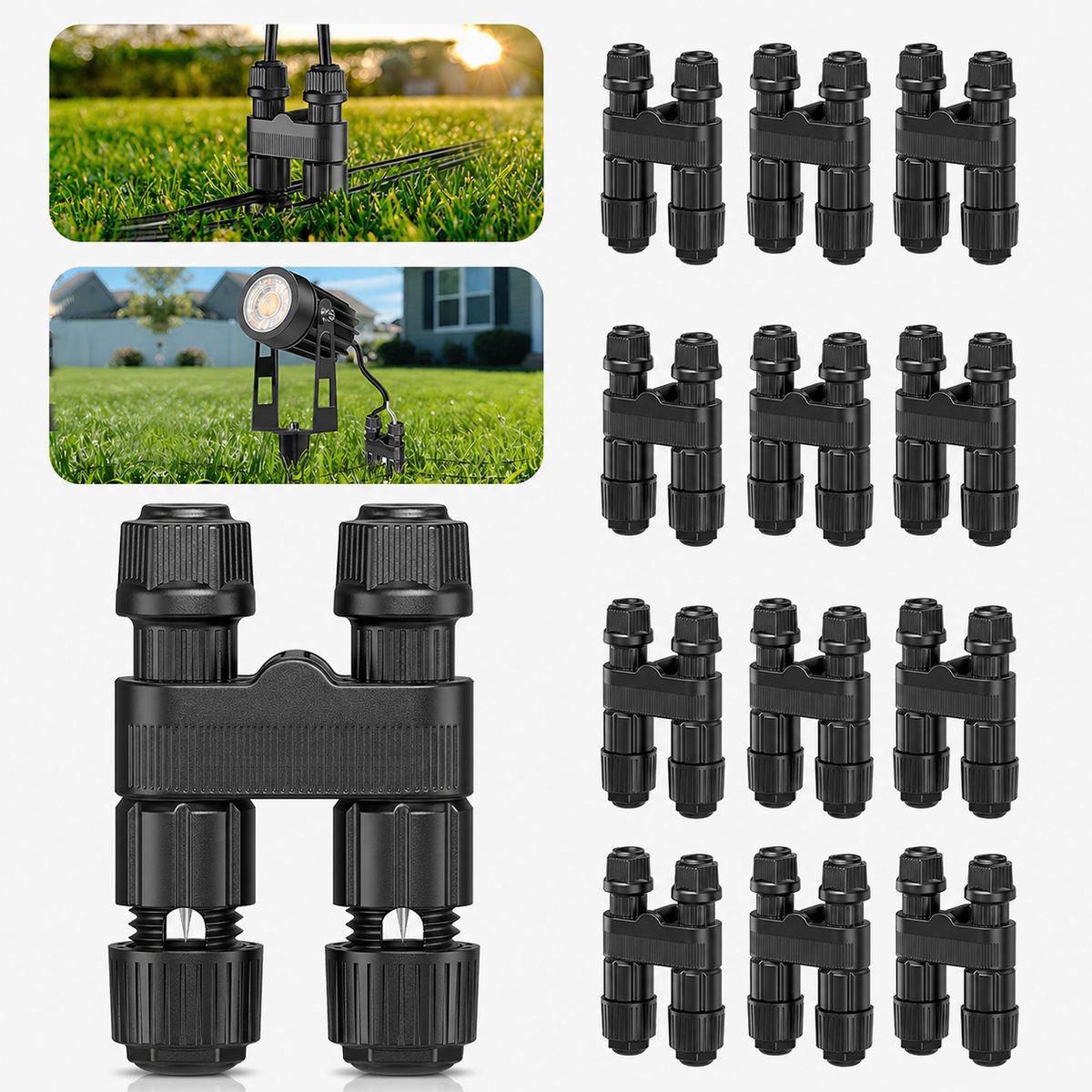 Waterproof Landscape Wire Connectors, 12-18 Gauge for Outdoor Lights