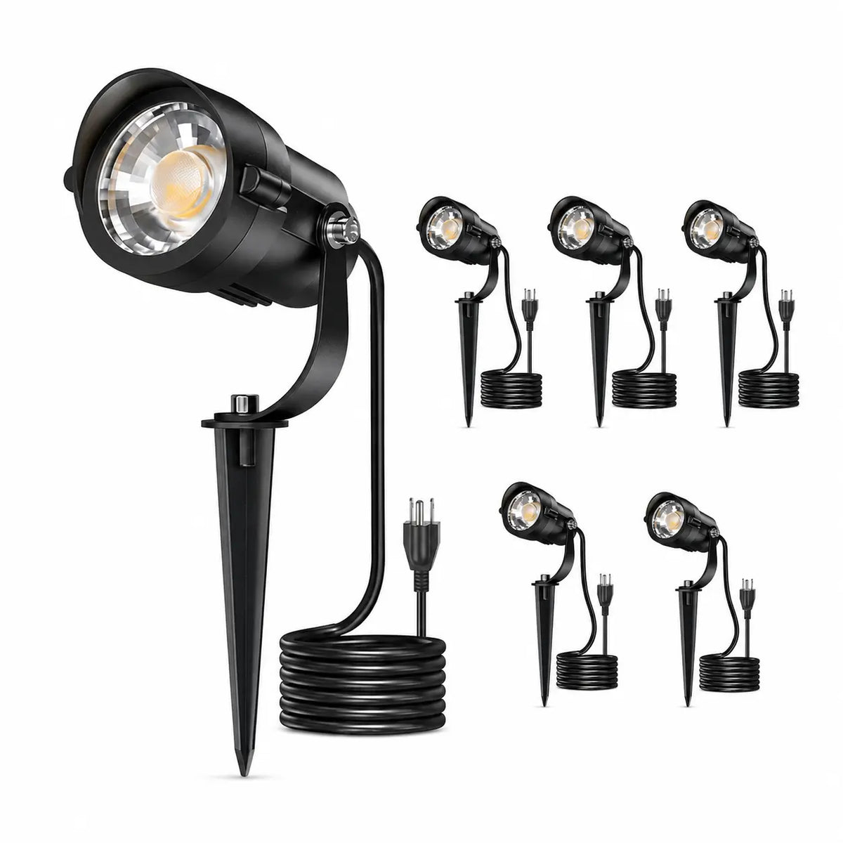 12W Plug-in LED Landscape Spotlights, IP65 Waterproof