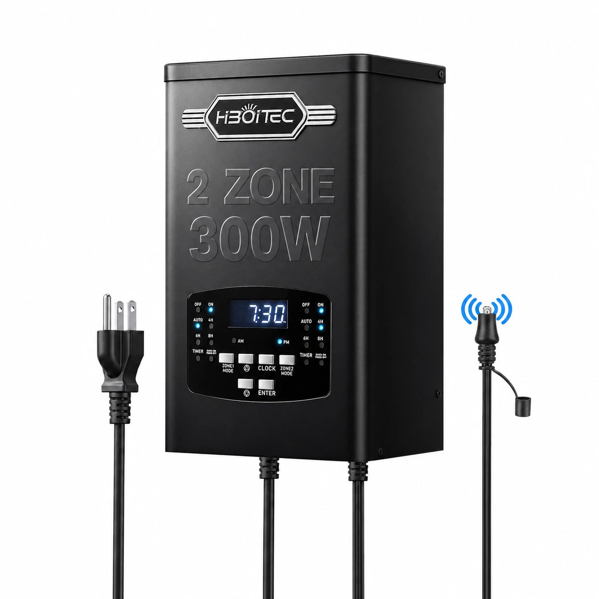 200W/300W/600W 2-Zone Low Voltage Landscape Transformer with Timer