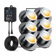 5CCT LED Pond Lights with Smart Transformer, IP68 Waterproof