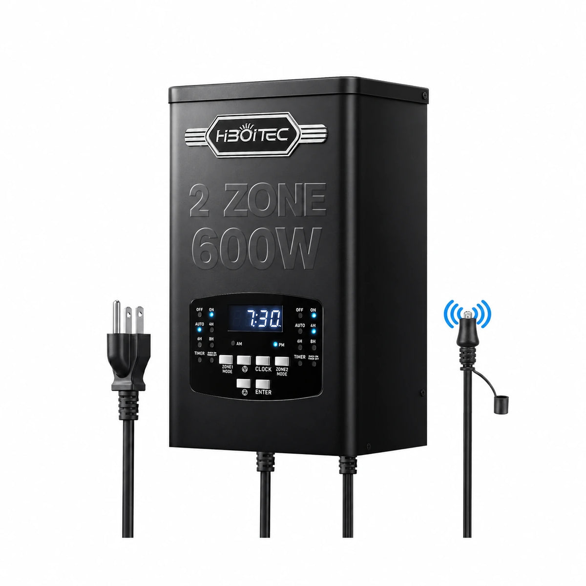 200W/300W/600W 2-Zone Low Voltage Landscape Transformer with Timer