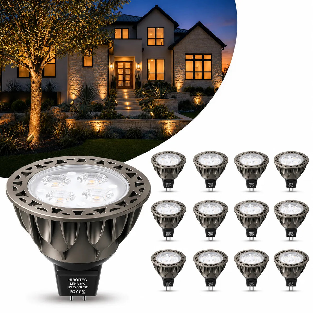 MR16 LED Bulb, 5W 2700K Warm White 450LM GU5.3