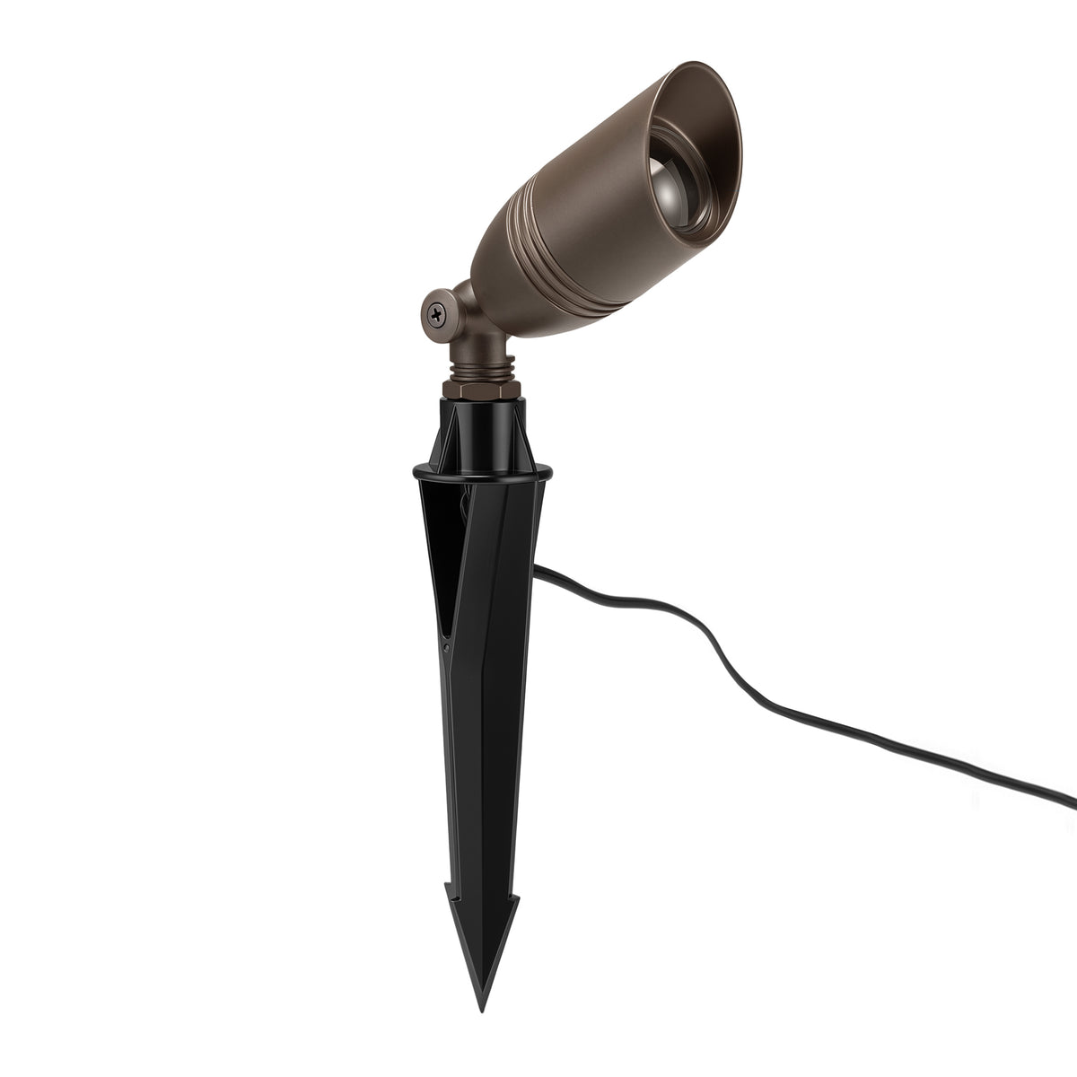 HIBOITEC Spotlight in oil rubbed bronze — single fixture with adjustable head and ground stake