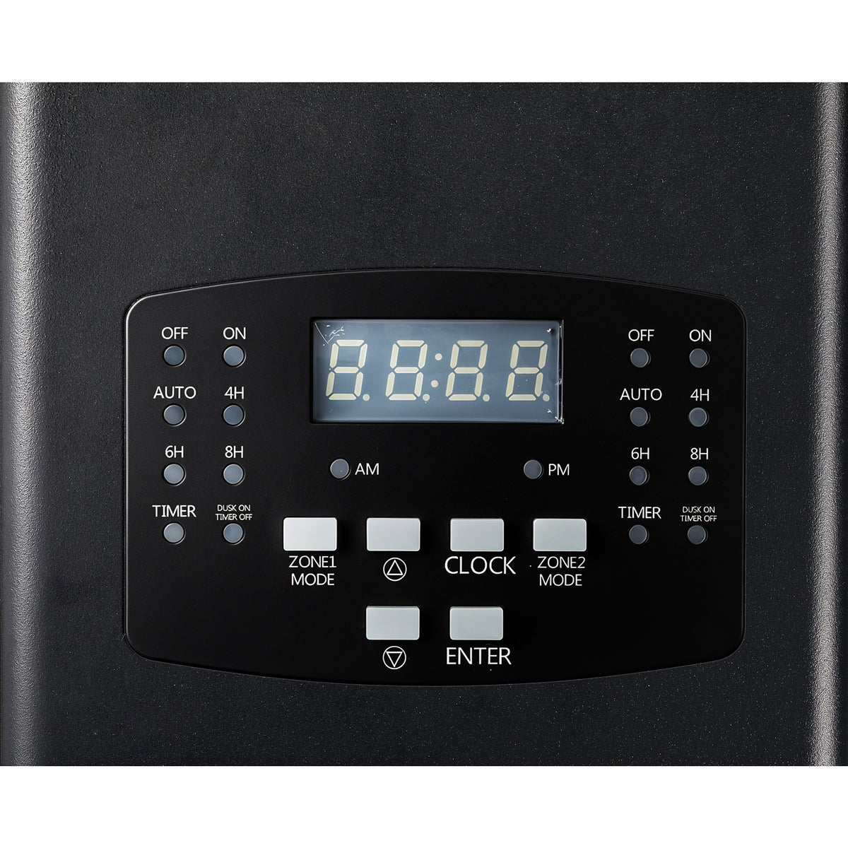 HIBOITEC 2-zone transformer control panel with separate Zone 1 and Zone 2 mode buttons