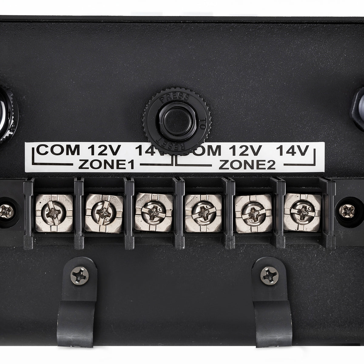 HIBOITEC 2-zone transformer COM, 12V and 14V terminals and reset button