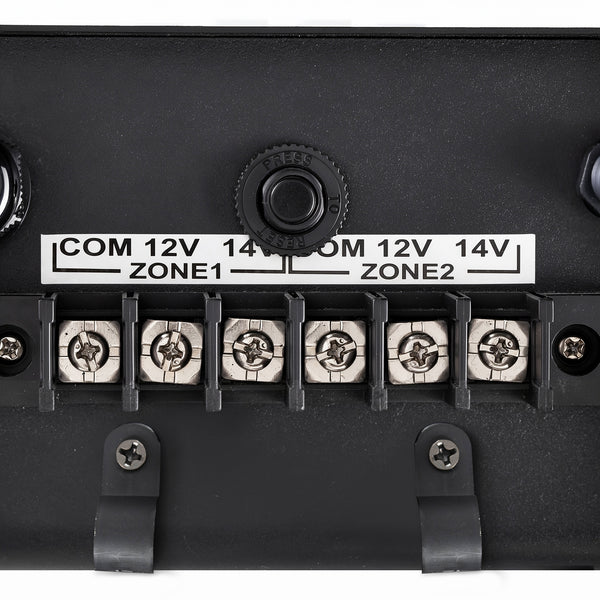 HIBOITEC 2-zone transformer COM, 12V and 14V terminals and reset button