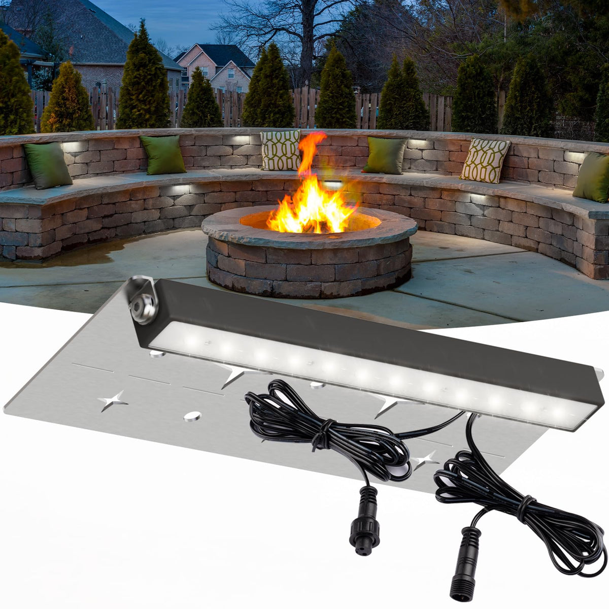 7-Inch Low Voltage Retaining Wall Lights, IP67 Waterproof