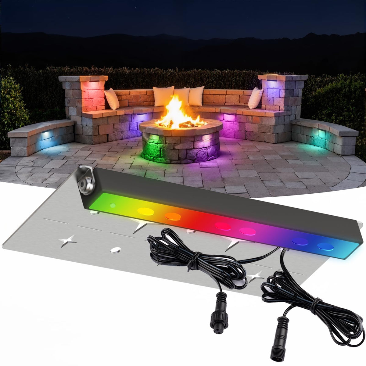 7-Inch Low Voltage Retaining Wall Lights, IP67 Waterproof