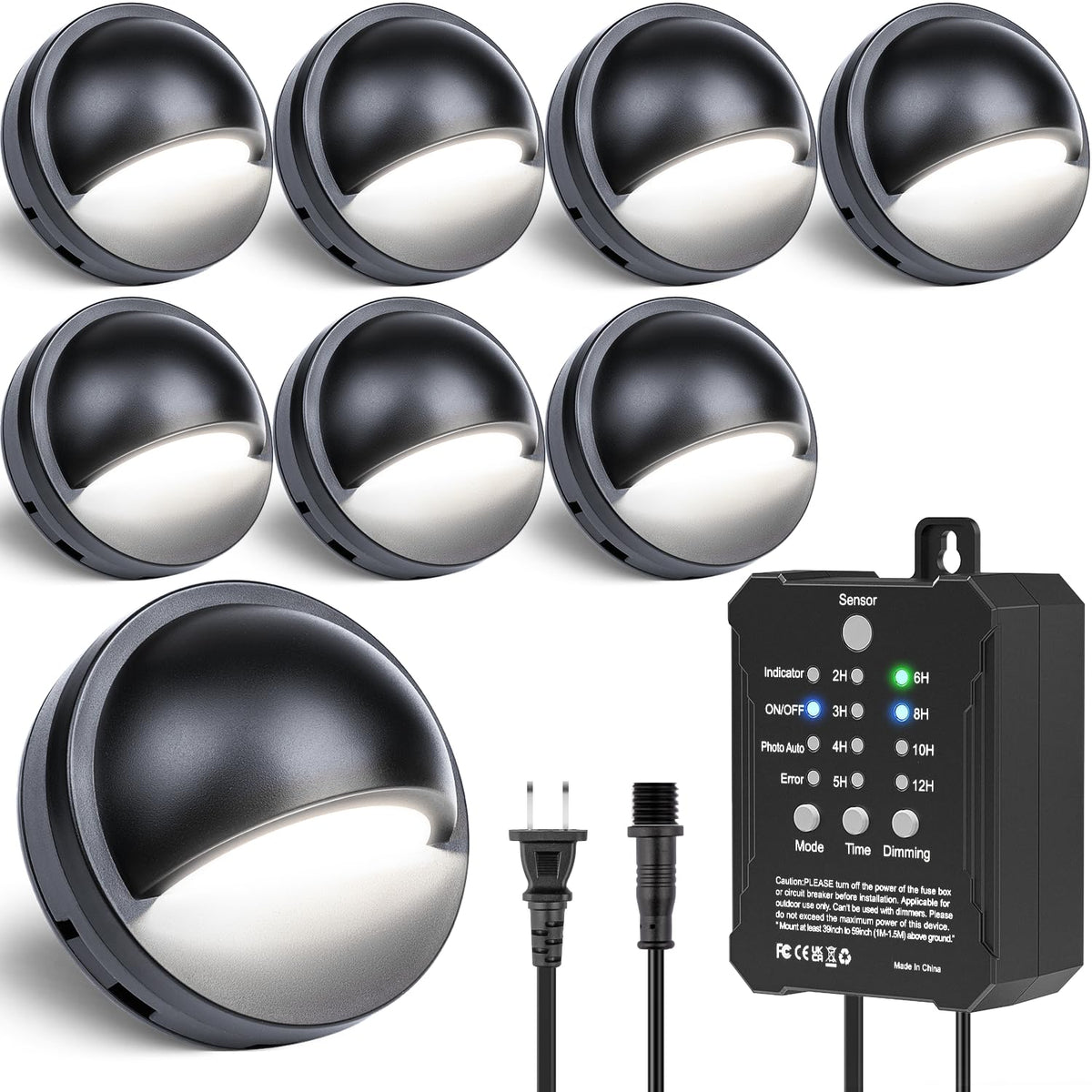 Low Voltage Deck Lights Kit with Transformer, IP67 Waterproof
