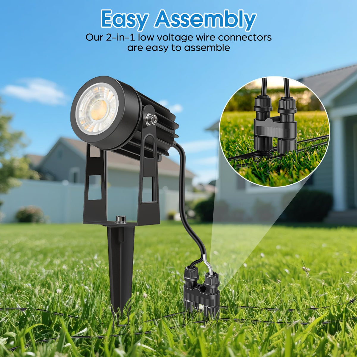 Waterproof Landscape Wire Connectors, 12-18 Gauge for Outdoor Lights