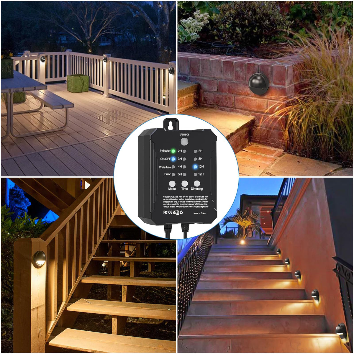 Low Voltage Deck Lights Kit with Transformer, IP67 Waterproof