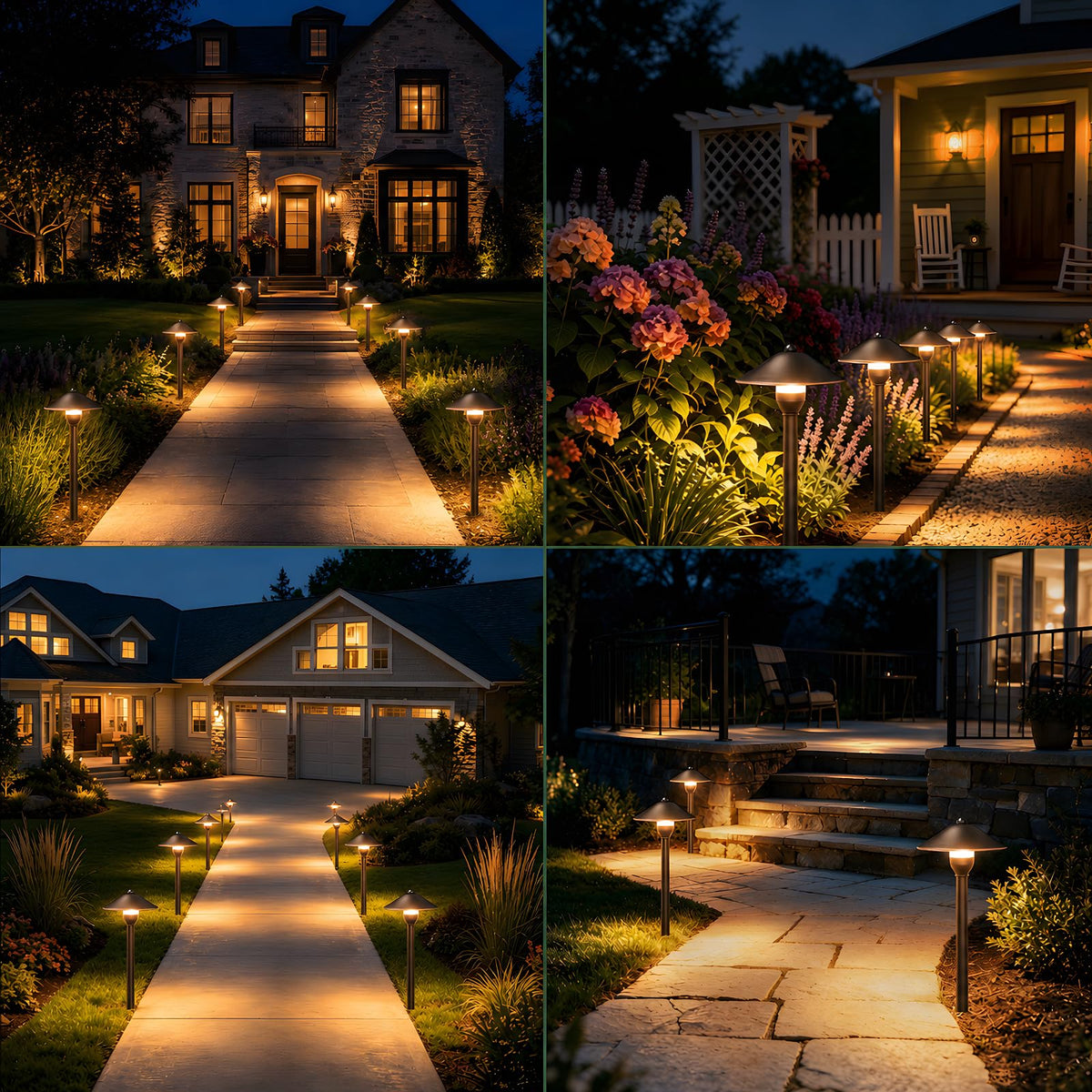 Low Voltage Pathway Lights with 3W 2700k Replaceable Bulb